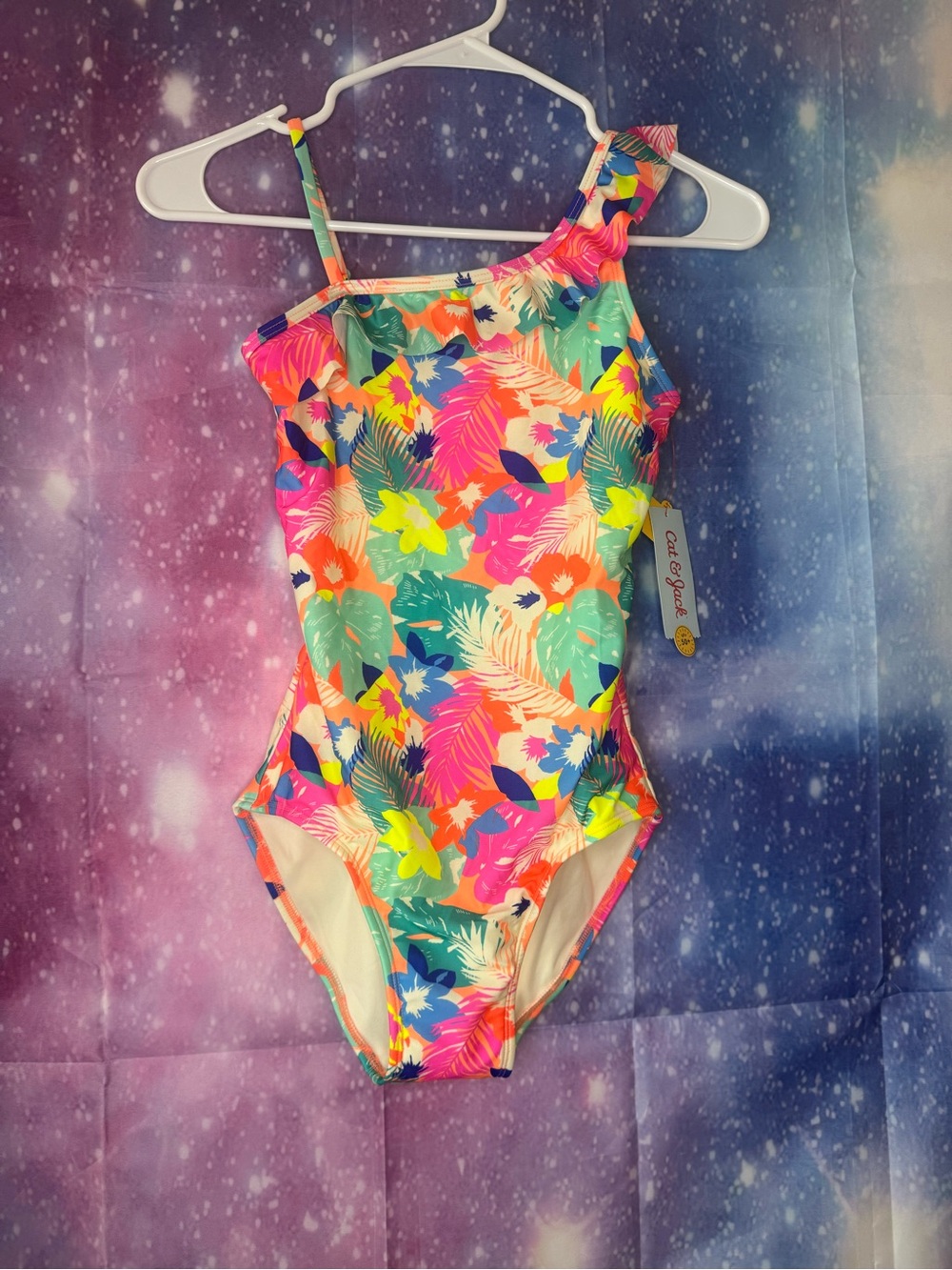 New cat & Jack one piece floral swimsuit